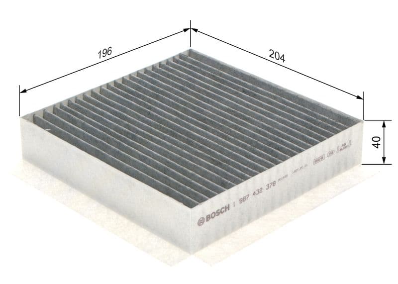 Filtru, aer habitaclu BOSCH 1 987 432 378