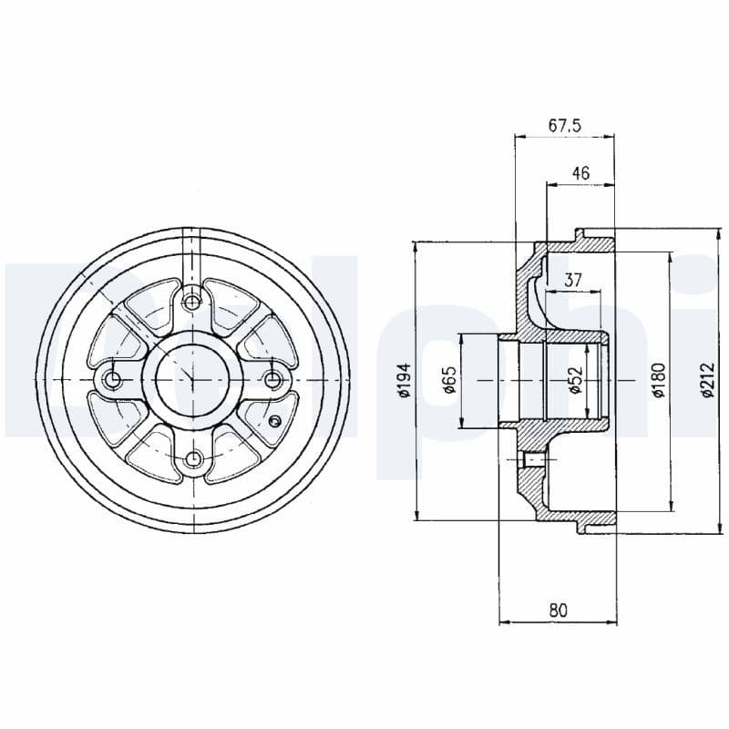 Tambur frana DELPHI BF324