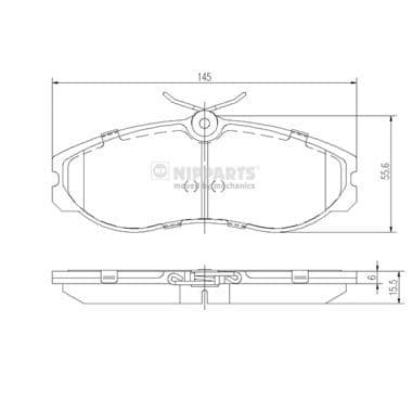 set placute frana,frana disc NIPPARTS J3601056
