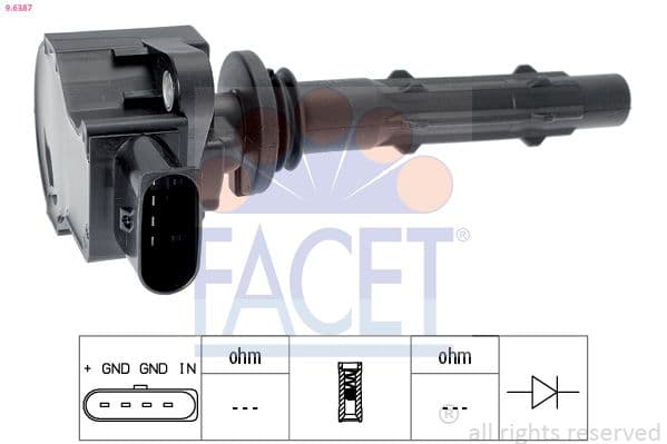 bobina de inductie FACET OE Equivalent 9.6387