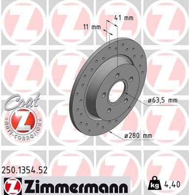 Disc frana ZIMMERMANN SPORT Z 250.1354.52