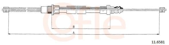 Cablu, frana de parcare COFLE 11.6581