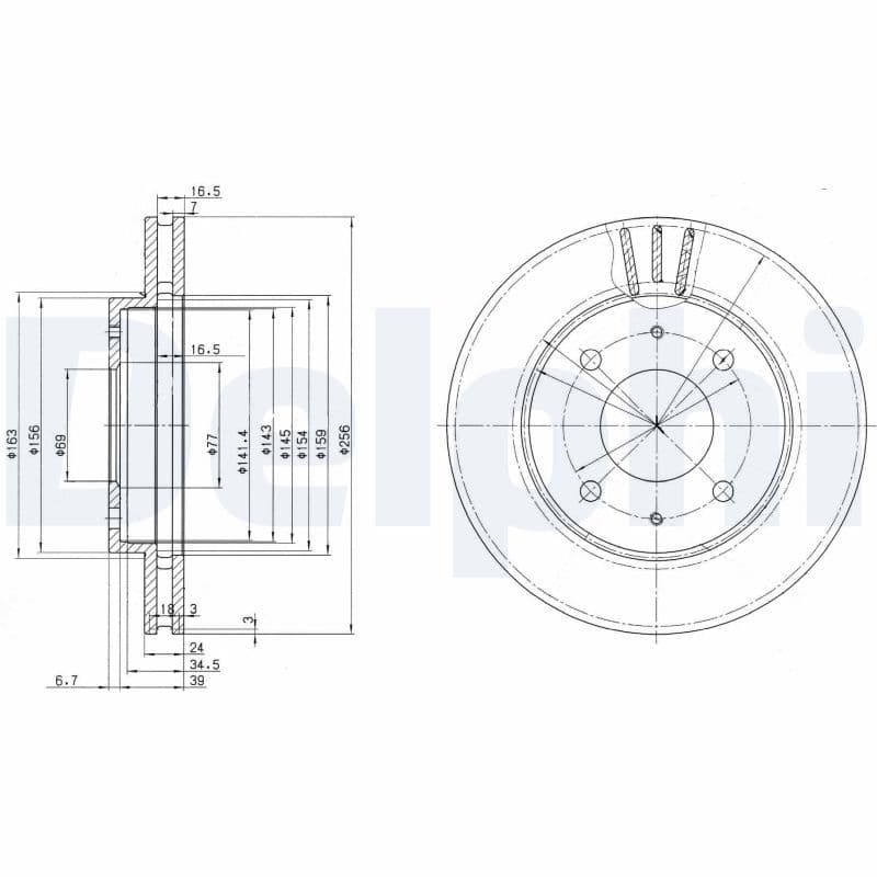 Disc frana DELPHI BG3202