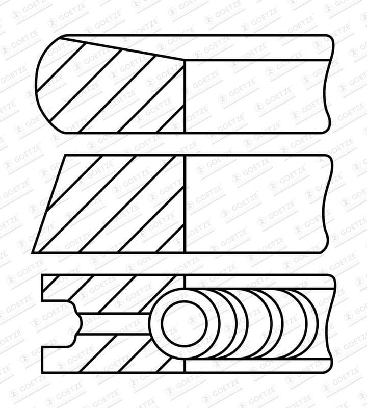 Set segmenti piston GOETZE ENGINE 08-452000-00