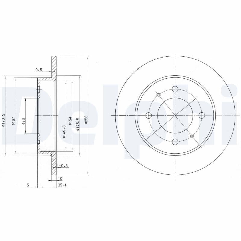 Disc frana DELPHI BG3070
