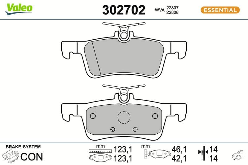 set placute frana,frana disc VALEO 302702