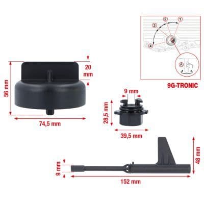 Set adaptoare incarcare, transmisie KS TOOLS 150.9695