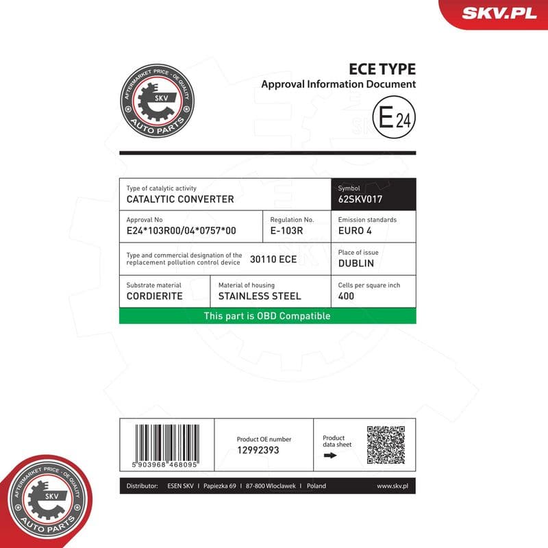 Catalizator ESEN SKV 62SKV017