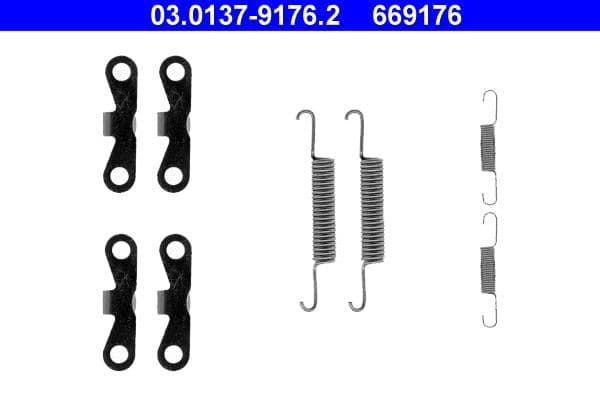 set accesorii, saboti frana parcare ATE 03.0137-9176.2