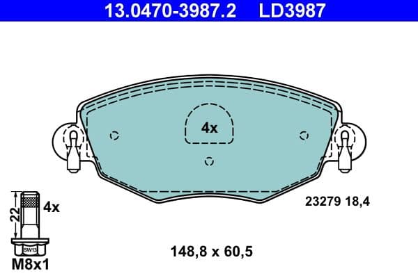 set placute frana,frana disc ATE Ceramic 13.0470-3987.2