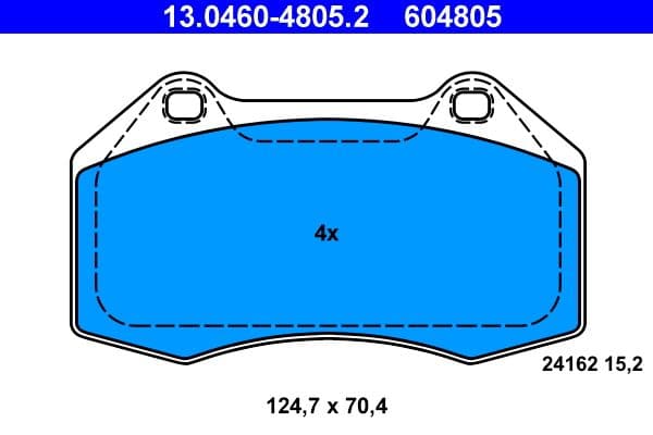 set placute frana,frana disc ATE 13.0460-4805.2
