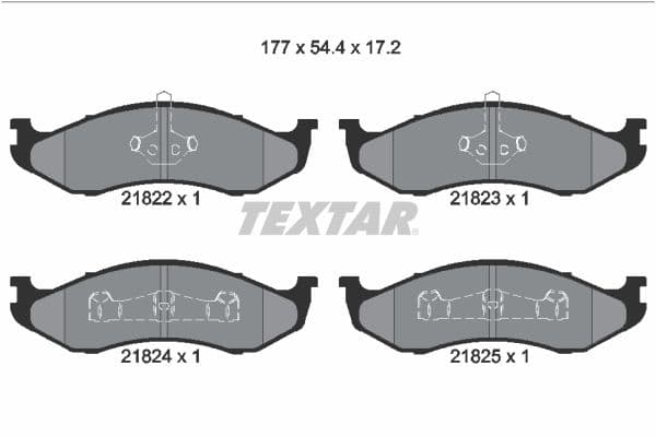 set placute frana,frana disc TEXTAR 2182202