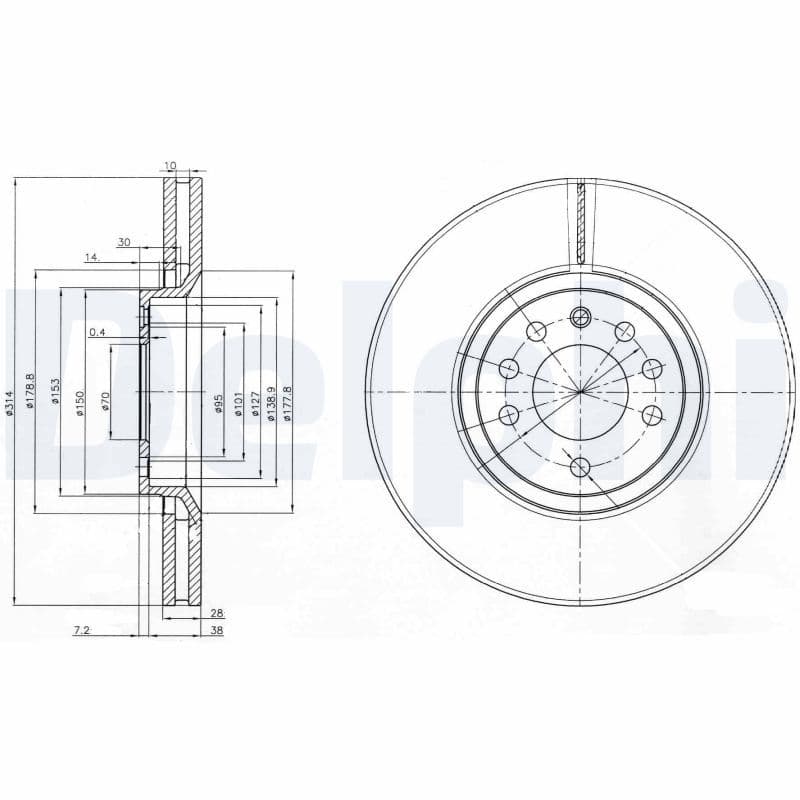 Disc frana DELPHI BG3973