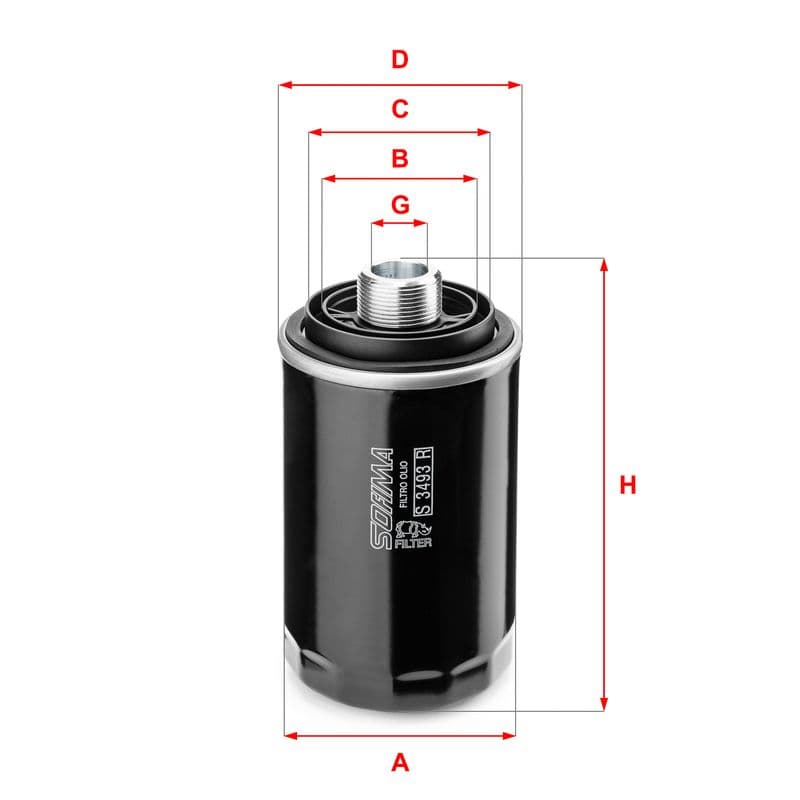 Filtru ulei SOFIMA S 3493 R