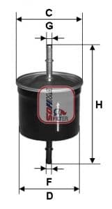 filtru combustibil SOFIMA S 1624 B