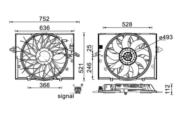 Ventilator, radiator MAHLE BEHR CFF 336 000S