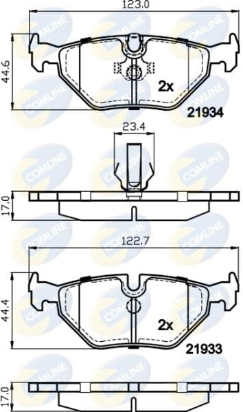 set placute frana,frana disc COMLINE CBP01024