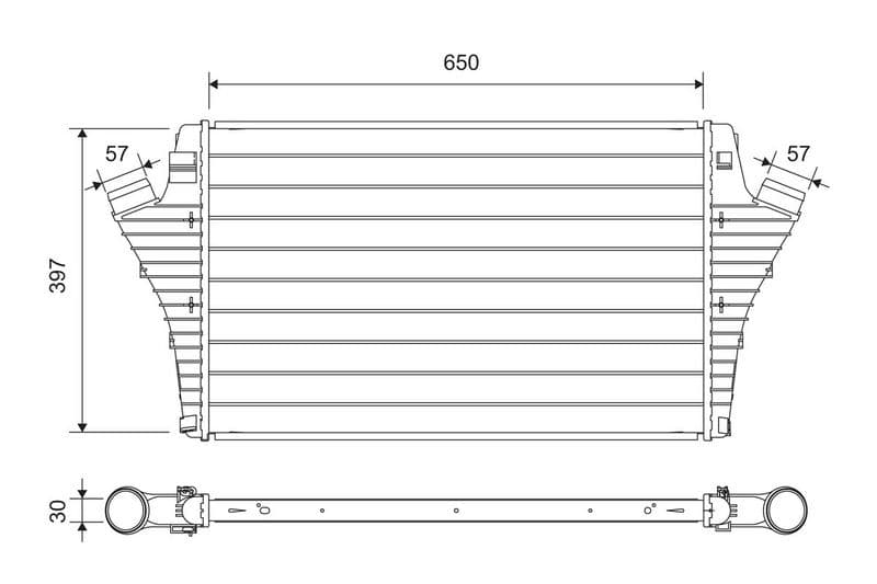 Intercooler, compresor VALEO 817697