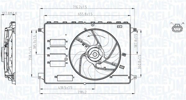 Ventilator, radiator MAGNETI MARELLI 069422761010