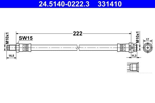 Furtun frana ATE 24.5140-0222.3