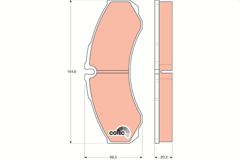 set placute frana,frana disc TRW COTEC GDB1345