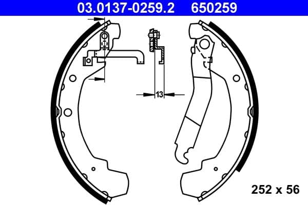 Set saboti frana ATE 03.0137-0259.2