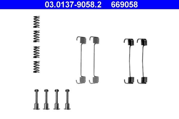 set accesorii, saboti frana parcare ATE 03.0137-9058.2