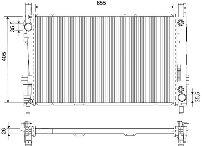 Radiator, racire motor VALEO 734378
