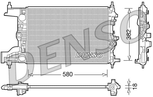 Radiator, racire motor DENSO DRM20094