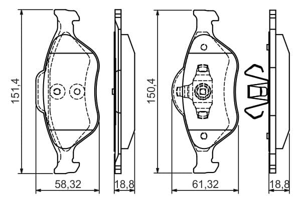 set placute frana,frana disc BOSCH 0 986 495 017