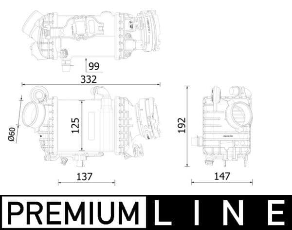 Intercooler, compresor MAHLE BEHR *** PREMIUM LINE *** CI 616 000P