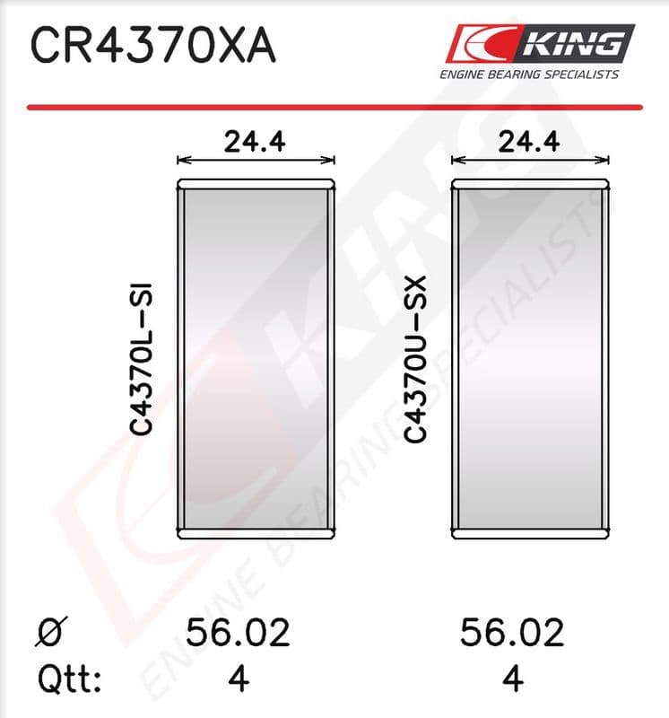 Cuzinet bielă KING CR4370XA0.25
