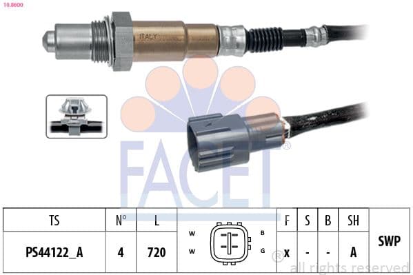 Sonda Lambda FACET Made in Italy - OE Equivalent 10.8600