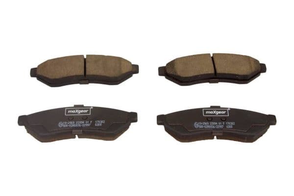 set placute frana,frana disc MAXGEAR 19-2969