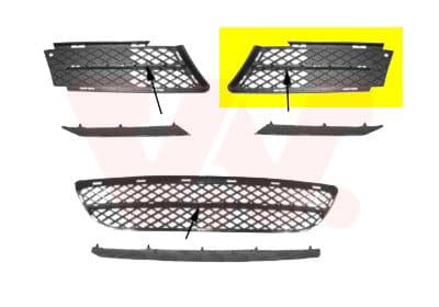 Grila ventilatie, bara protectie VAN WEZEL 0657593