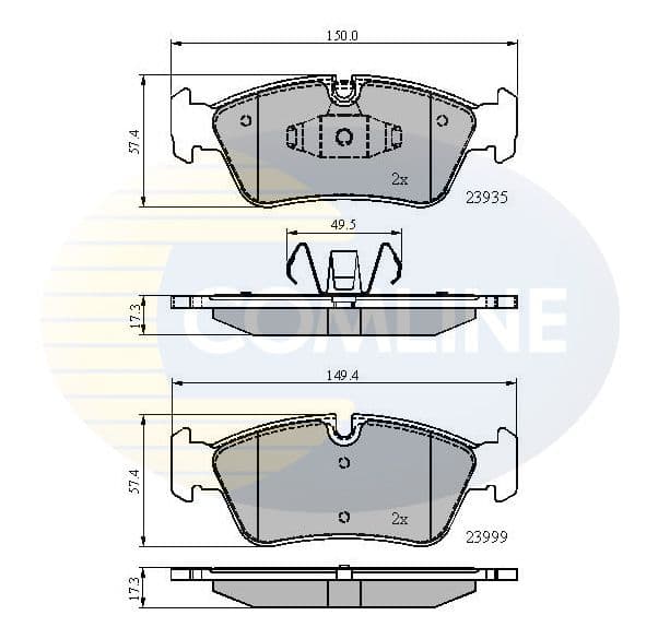 set placute frana,frana disc COMLINE CBP01590