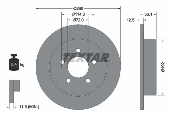 Disc frana TEXTAR 92108400