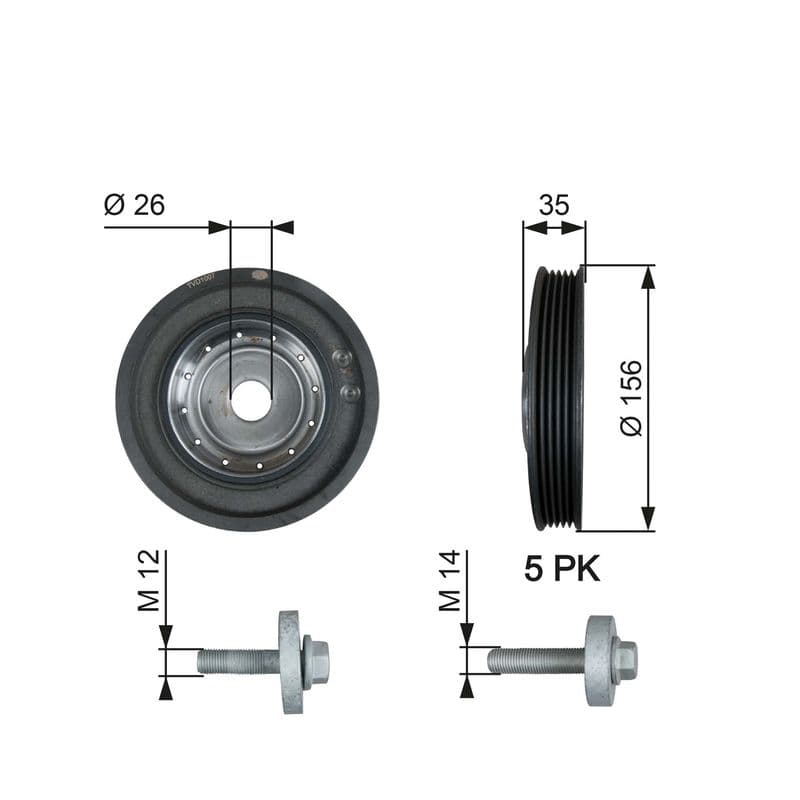 Fulie curea, arbore cotit GATES DriveAlign™ TVD1007A