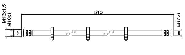 Furtun frana METZGER AUTOTEILE 4111486