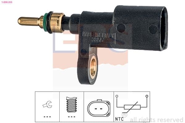 senzor,temperatura lichid de racire EPS Made in Italy - OE Equivalent 1.830.355
