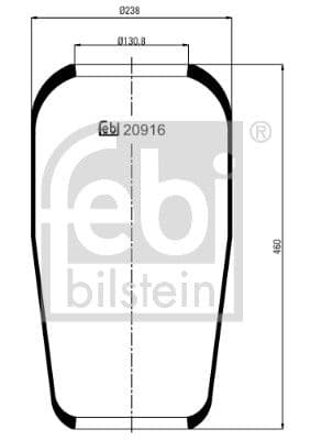 Burduf, suspensie pneumatica FEBI BILSTEIN 20916