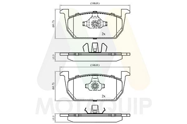 set placute frana,frana disc MOTAQUIP LVXL1954