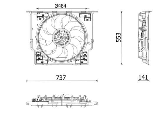 Ventilator, radiator MAHLE BEHR *** PREMIUM LINE *** CFF 645 000P