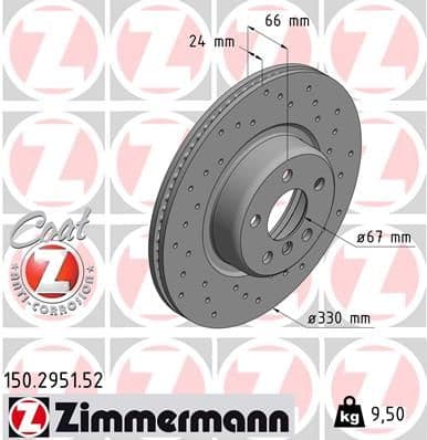 Disc frana ZIMMERMANN SPORT Z 150.2951.52