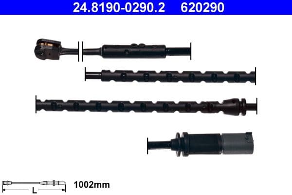 senzor de avertizare,uzura placute de frana ATE 24.8190-0290.2