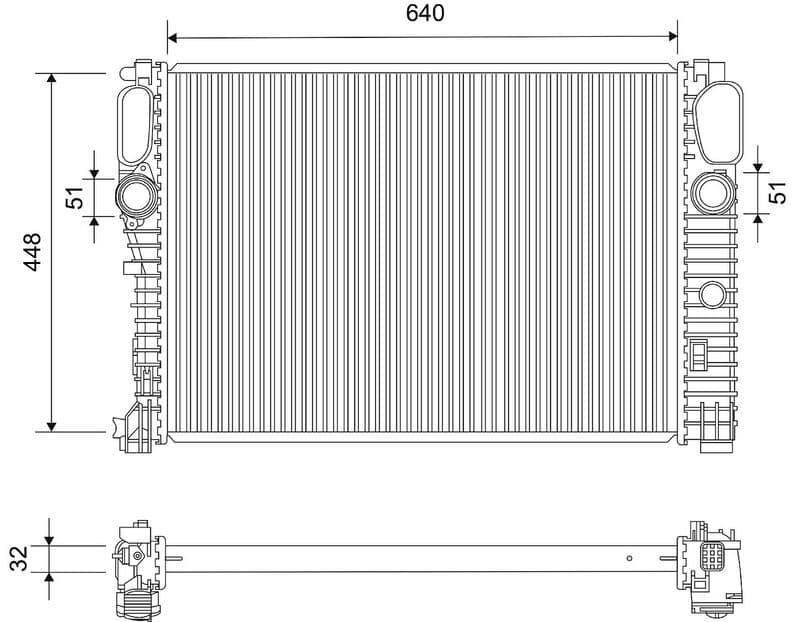 Radiator, racire motor VALEO 735120