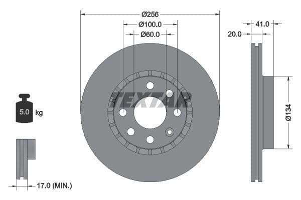 Disc frana TEXTAR PRO 92056503