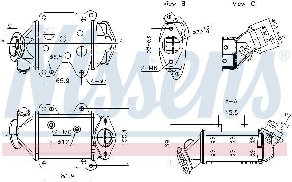 Radiator, recirculare gaze de esapament NISSENS 989457