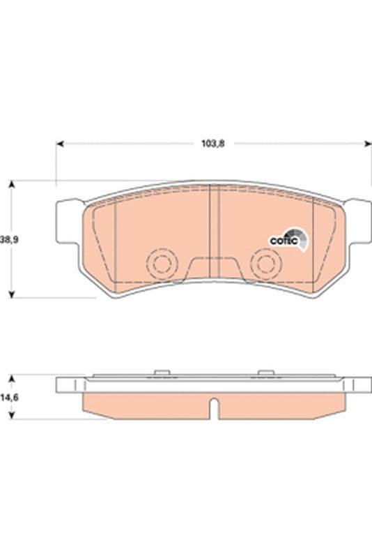 set placute frana,frana disc TRW COTEC GDB4178