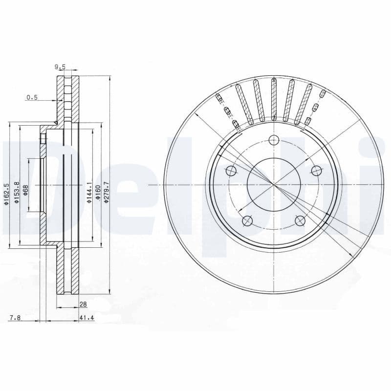 Disc frana DELPHI BG3816